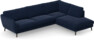 Madison Lux - 3-sits soffa med divan höger - Blå