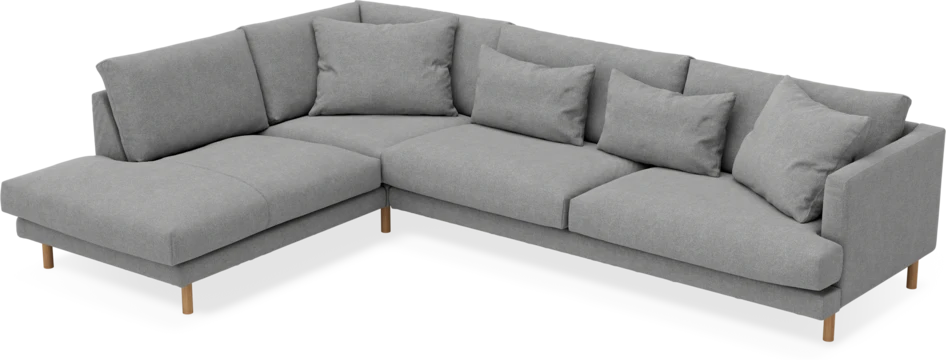 Harper - 3-sits soffa med divan vänster - Grå