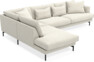 Harper - 3-sits soffa med divan vänster - Vit