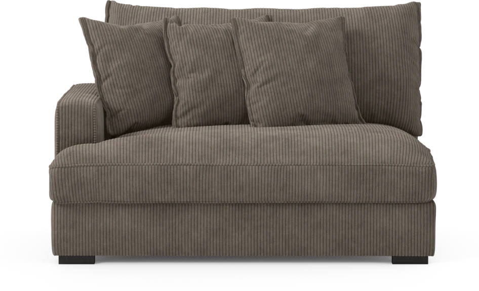 Rossi - 2-sits med armstöd vänster - Brun