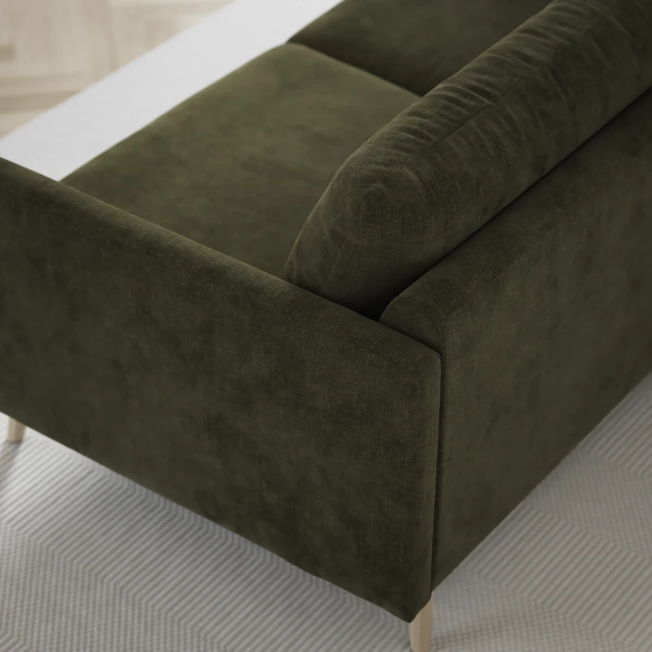 Madison Lux - 2-sits soffa med divan vänster och schäslong höger - Grön