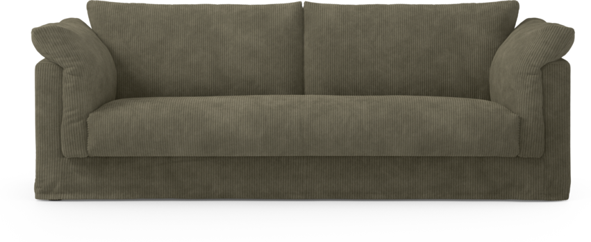 Cherrie - 3-sits soffa, hel dyna och kappa - Grön