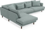 Harper - 3-sits soffa med divan vänster - Grön