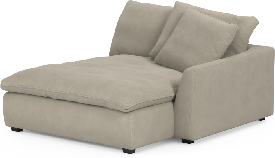 Bellora - Schäslong XL med armstöd höger - Beige