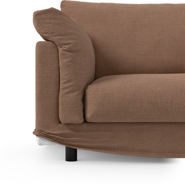 Cherrie Klädsel - Klädsel till 3-sits soffa med divan vänster - Orange