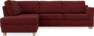 Friday - 2,5-sits soffa med divan vänster - Rosa