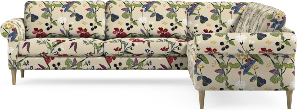 Bridge - Hörnsoffa, 3+3-sits - Flerfärgad