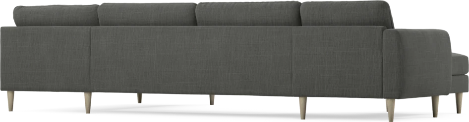 Bridge - 3-sits soffa med schäslong vänster och divan höger - Grå