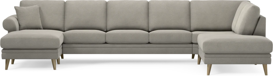 Eden - 3-sits soffa med schäslong vänster och divan höger - Grå