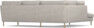 Madison Lux - 2-sits soffa med divan vänster - Grå