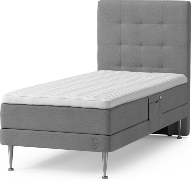 Särö Comfort - Ställbar säng, enkelsäng med bäddmadrass, sängben och Bris sänggavel