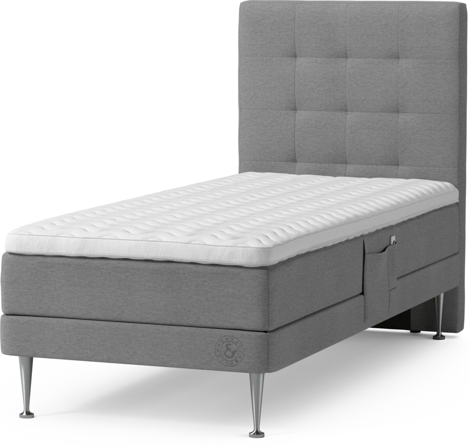 Särö Comfort - Ställbar säng, enkelsäng med bäddmadrass, sängben och Bris sänggavel