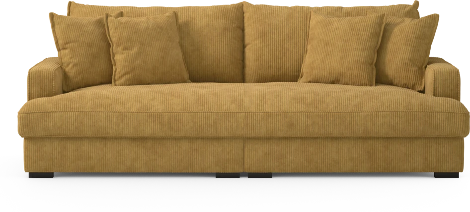 Rossi - 3-sits soffa, hel dyna - Gul