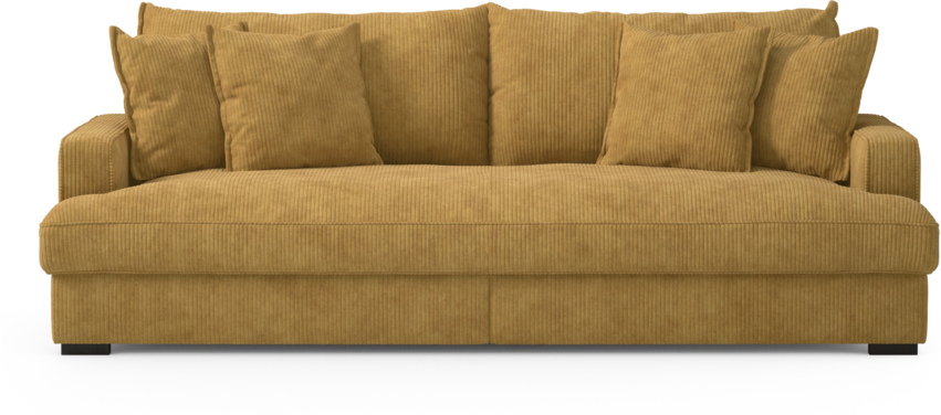 Rossi - 3-sits soffa, hel dyna - Gul