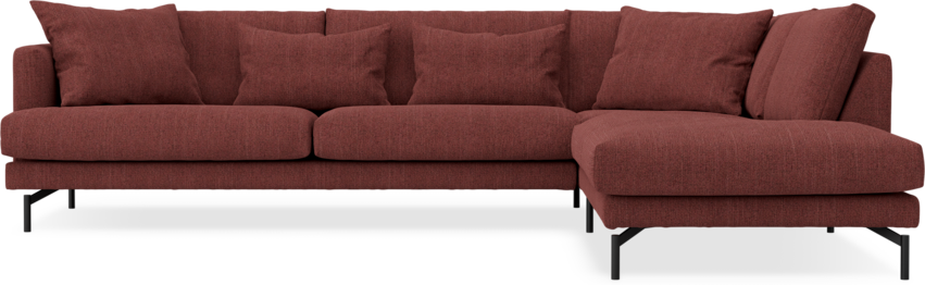 Harper - 3-sits soffa med divan höger - Röd