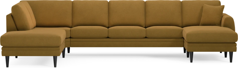 Eden - 3-sits soffa med divan vänster och schäslong höger - Gul