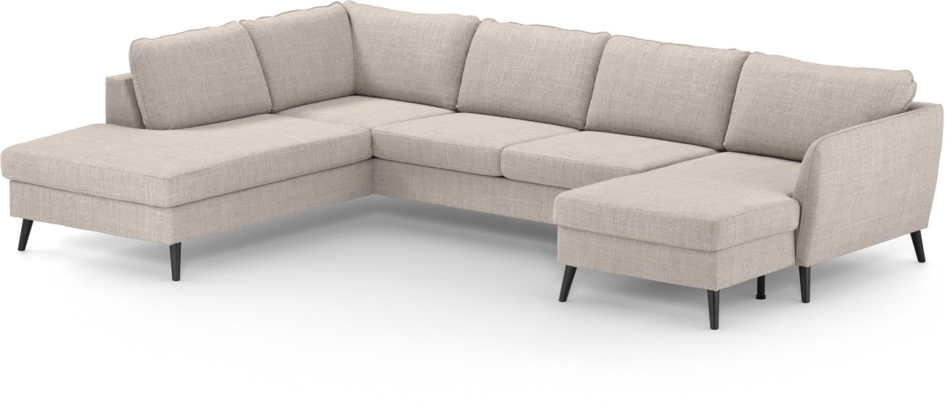 County - 3-sits soffa med divan vänster och schäslong höger - Beige