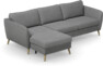 County - 3-sits soffa med flyttbar schäslong - Grå
