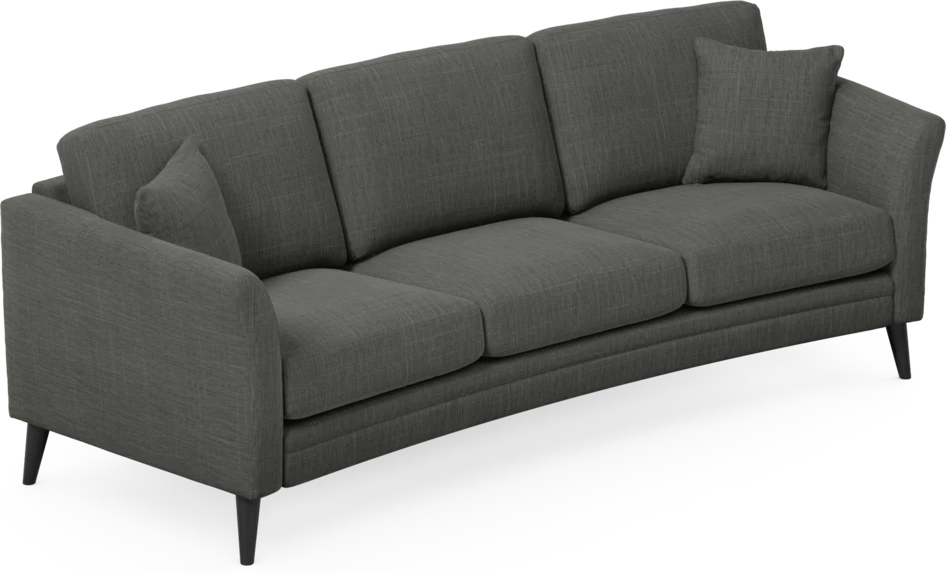 Eden - 3-sits soffa svängd - Grå