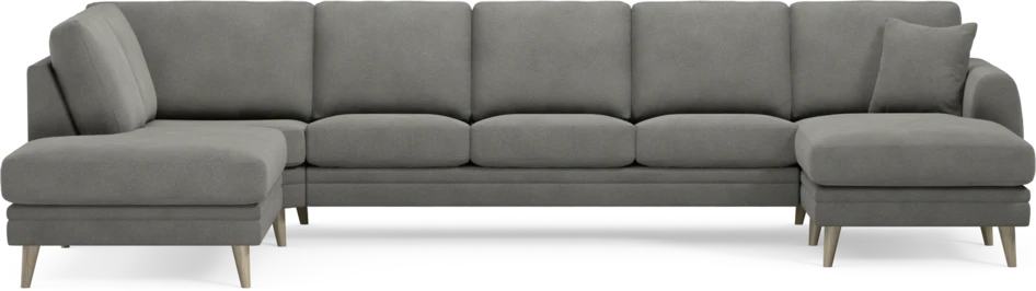 Eden - 3-sits soffa med divan vänster och schäslong höger - Grå