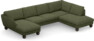 Madison Lux - 2-sits soffa med schäslong vänster och divan höger - Grön