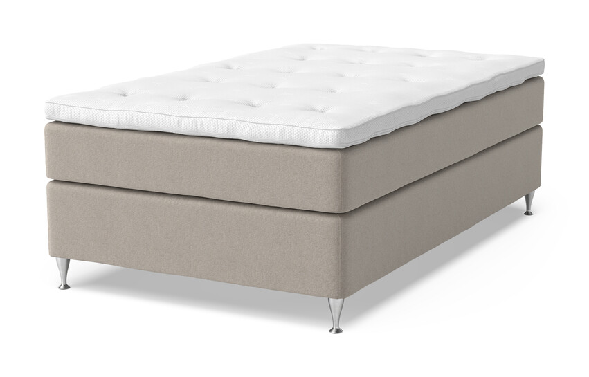 Sleep Delux - Kontinentalsäng, enkelsäng med bäddmadrass Sleep Delux vit - Beige