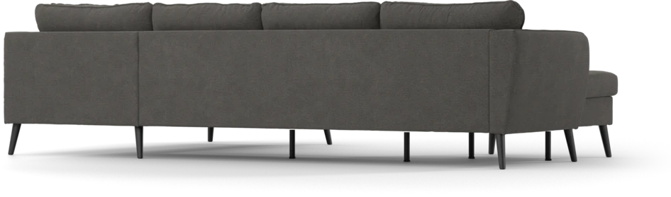 County - 3-sits soffa med schäslong vänster och divan höger - Brun
