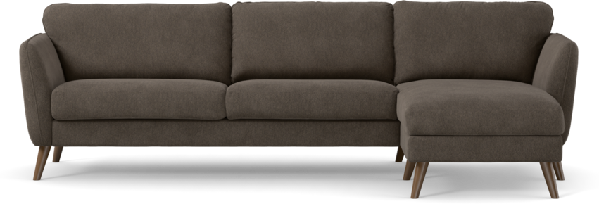 Bridge - 3-sits soffa med schäslong höger - Gul