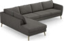 County - 3-sits soffa med divan vänster - Brun