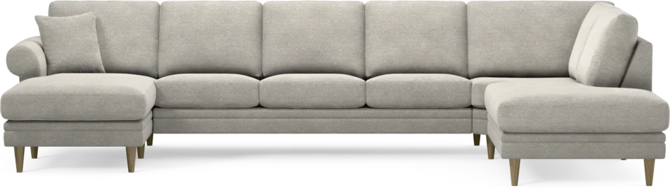 Eden - 3-sits soffa med schäslong vänster och divan höger - Grå
