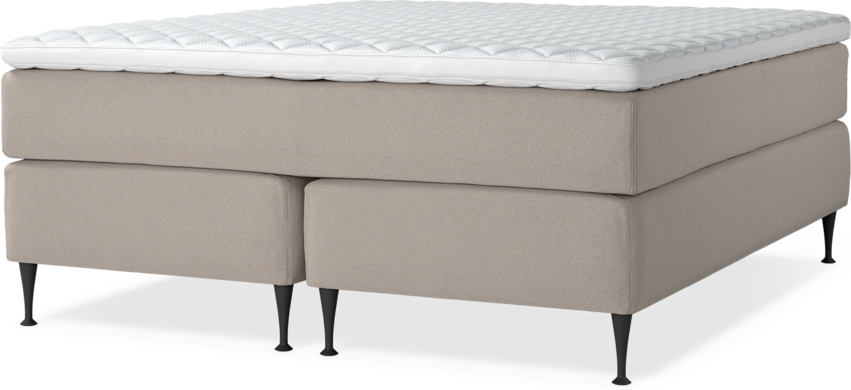Delux Exclusive - Kontinentalsäng, dubbelsäng med bäddmadrass - Beige