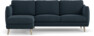 Madison Lux - 2-sits soffa med schäslong vänster - Blå