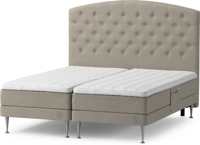 Särö Comfort, Ställbar säng, dubbelsäng med bäddmadrass och Välvd sänggavel