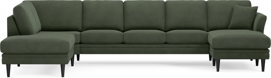 Eden - 3-sits soffa med divan vänster och schäslong höger - Grön