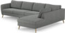 County - 3-sits soffa med divan höger - Grå