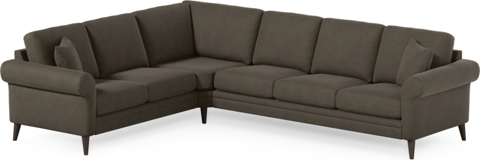 Eden - Hörnsoffa, 2+3-sits - Brun