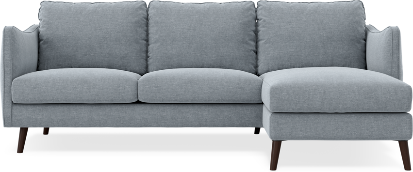 Madison Lux - 2-sits soffa med schäslong höger - Blå