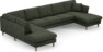 Eden - 3-sits soffa med divan vänster och schäslong höger - Grön