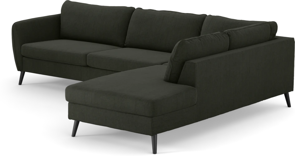 County - 2,5-sits soffa med divan höger - Grön