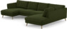 Madison Lux - 2-sits soffa med schäslong vänster och divan höger - Grön