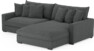 Rossi - 2-sits soffa med schäslong XL höger - Grå