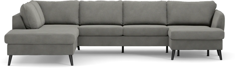 County - 3-sits soffa med divan vänster och schäslong höger - Grå
