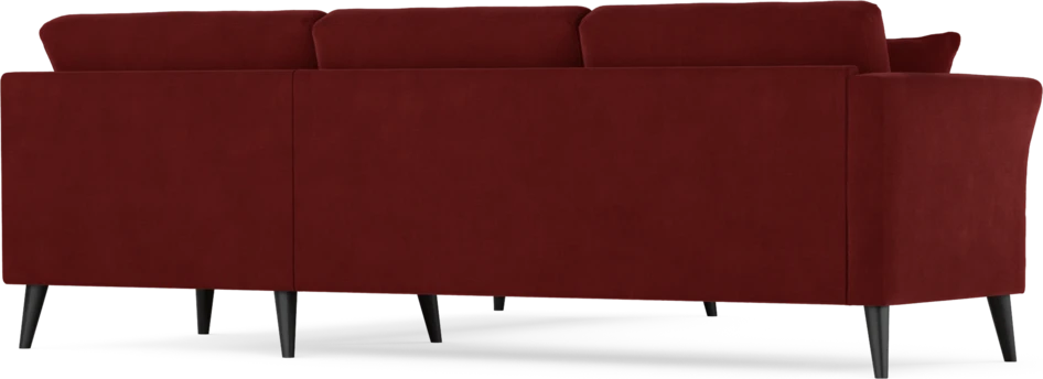 Eden - Hörnsoffa, 2,5+2,5-sits - Röd
