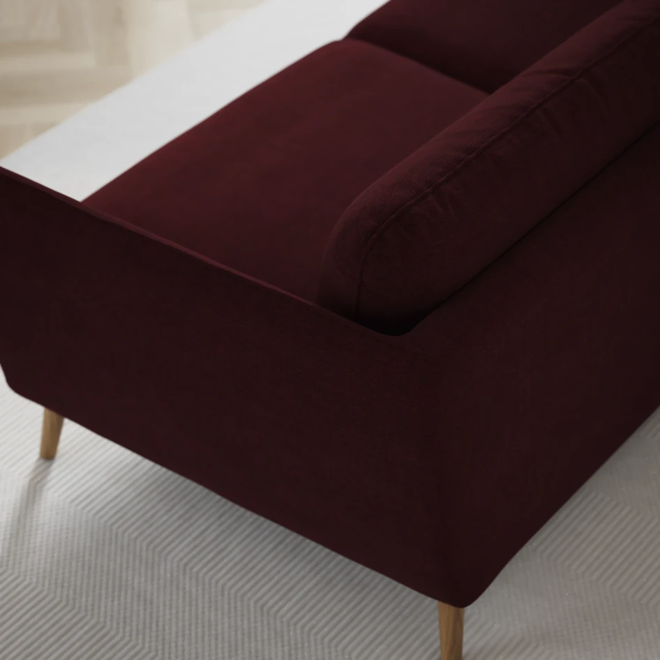 Madison - 2-sits soffa med divan vänster och schäslong höger - Röd