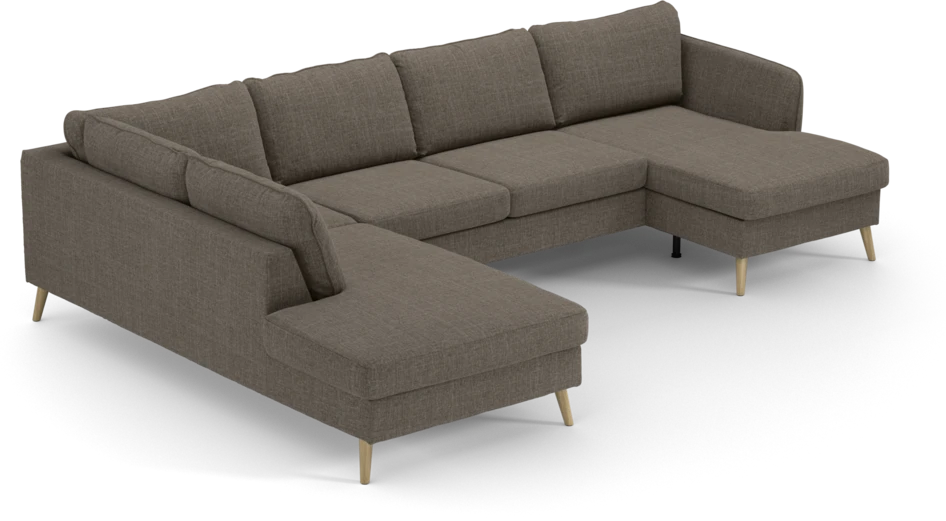 County - 3-sits soffa med divan vänster och schäslong höger - Brun