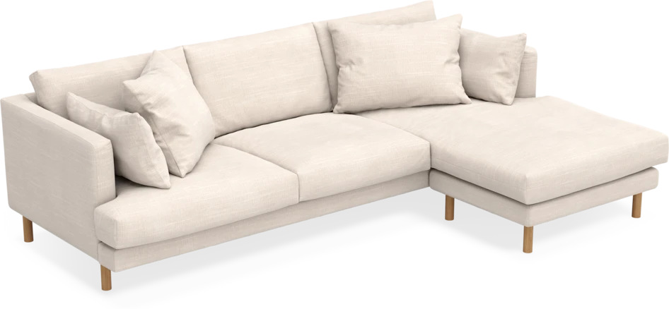 Harper - 4-sits med schäslong höger  - Beige