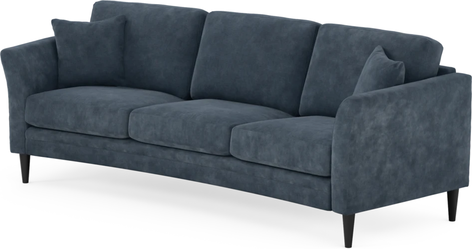 Eden - 3-sits soffa svängd - Blå