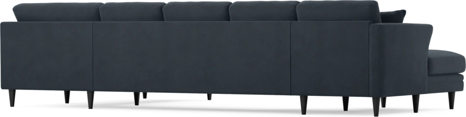 Eden - 3-sits soffa med schäslong vänster och divan höger - Blå