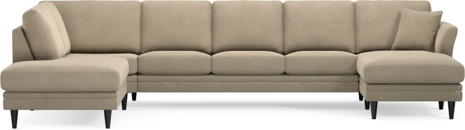 Eden - 3-sits soffa med divan vänster och schäslong höger - Beige