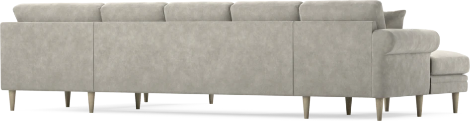Eden - 3-sits soffa med schäslong vänster och divan höger - Grå